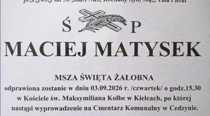 Nekrolog Matysek Maciej