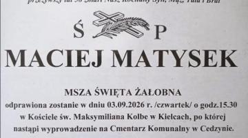 Nekrolog Matysek Maciej